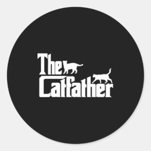 De Katvader Beste Papa Ooit Vaderdag Mannen Kat Lo Ronde Sticker