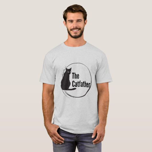 De katvader, de kattenliefhebber, de teamkat t-shirt (Voorkant volledig)