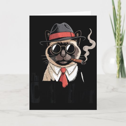 De Katvader Siamese Kat Vader Gelukkige Vaderdag G Kaart (Voorkant)