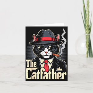 De katvader smoking kat vader gelukkige vaderdag c kaart