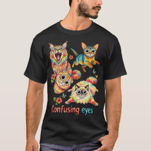 De katvrouw Kwartet, kat PNG kitten Starende ogen T-shirt