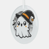 De Kawaii Geest Glas Ornament (Voorkant links)