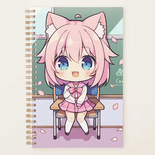 De kawaii neko in haar droom klaslokaal Planner (Voorkant)