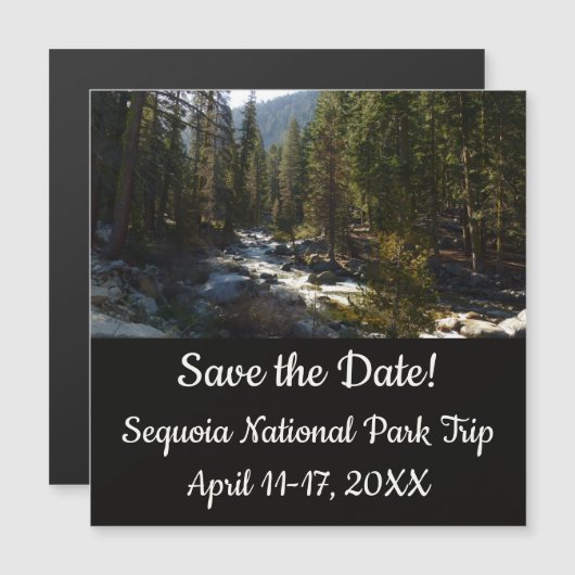 De Kaweah-rivier in het natuurpark Sequoia (Voorkant / Achterkant)