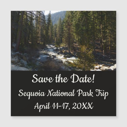 De Kaweah-rivier in het natuurpark Sequoia (Voorkant)