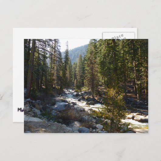 De Kaweah-rivier in het natuurpark Sequoia Briefkaart (Voorkant / Achterkant)