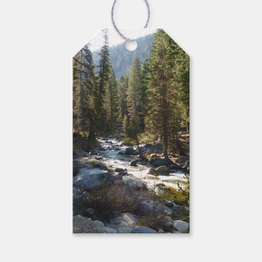 De Kaweah-rivier in het natuurpark Sequoia Cadeaulabel (Voorkant)