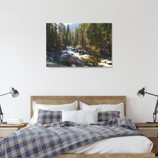 De Kaweah-rivier in het natuurpark Sequoia Canvas Afdruk (Insitu (Slaapkamer))