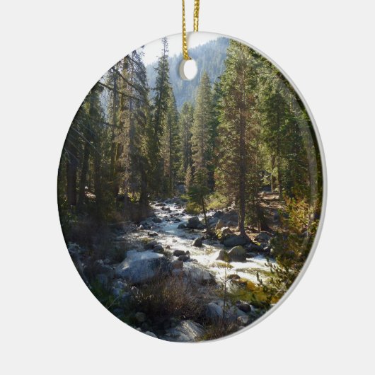 De Kaweah-rivier in het natuurpark Sequoia Keramisch Ornament (Links)