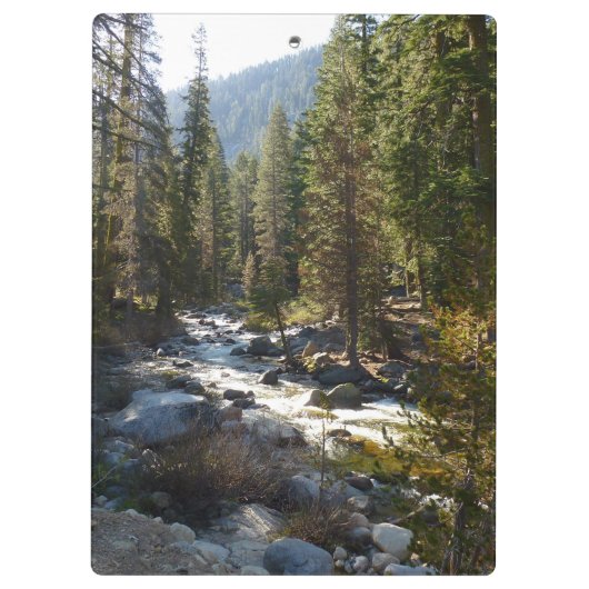 De Kaweah-rivier in het natuurpark Sequoia Klembord (Achterkant)