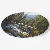 De Kaweah-rivier in het natuurpark Sequoia Papieren Bordje (Gekanteld)