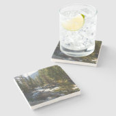 De Kaweah-rivier in het natuurpark Sequoia Stenen Onderzetter (Zijkant)