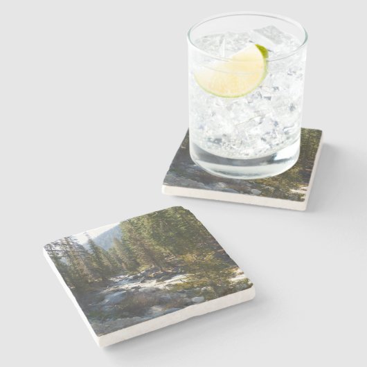 De Kaweah-rivier in het natuurpark Sequoia Stenen Onderzetter (Zijkant)