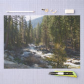 De Kaweah-rivier in het natuurpark Sequoia Tissuepapier (Craft)