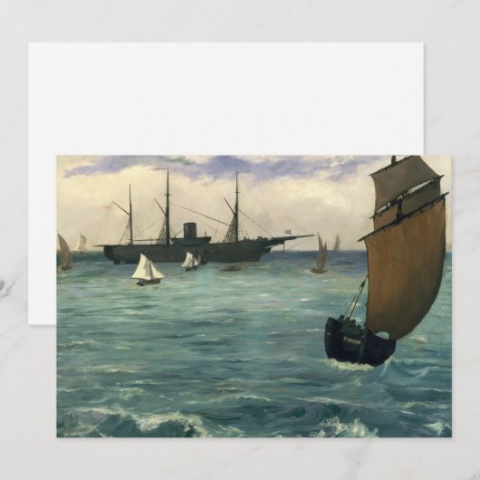 De Kearsarge bij Boulogne | Édouard Manet (Voorkant / Achterkant)