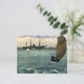 De Kearsarge bij Boulogne | Édouard Manet Briefkaart (Staand voorkant)
