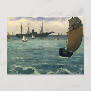 De Kearsarge bij Boulogne   Édouard Manet Briefkaart