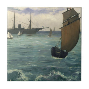 De "Kearsarge" bij Boulogne Edouard Manet Fine Art Tegeltje