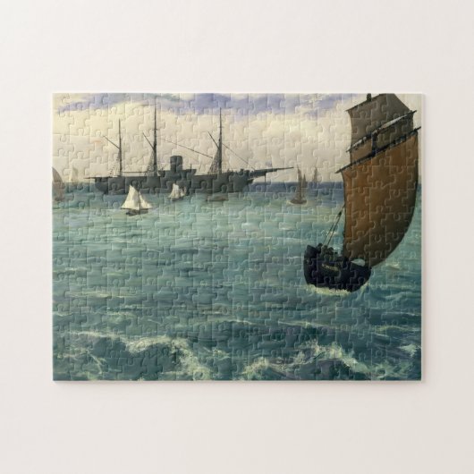 De Kearsarge bij Boulogne | Édouard Manet Legpuzzel (Horizontaal)