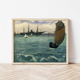 De Kearsarge bij Boulogne   Édouard Manet Poster
