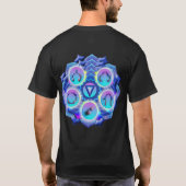 De keel Chakra Mandala T-shirt (Achterkant)