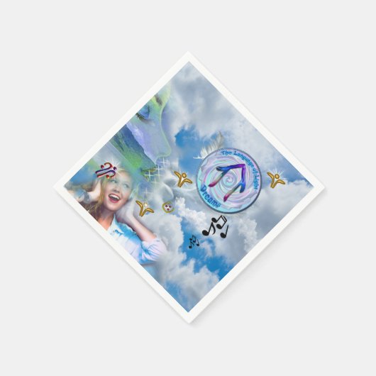 De keel Chakra - Symbool Dromen Servet (Hoek)