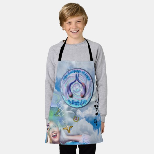 De keel Chakra - Symbool van het ademleven Schort (Gedragen)