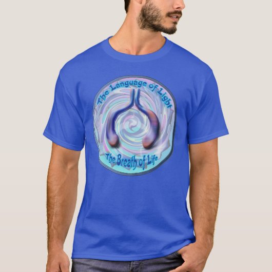 De keel Chakra - Symbool van het ademleven T-shirt (Voorkant)