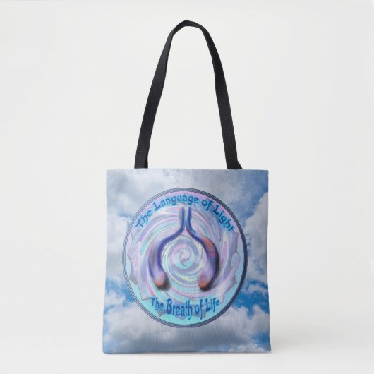 De keel Chakra - Symbool van het ademleven Tote Bag (Voorkant)