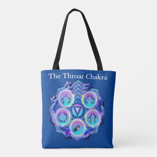 De keel Chakra - Symbool van het ademleven Tote Bag (Achterkant)