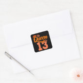 DE KEEN IS 13-jarige 13e verjaardag dochter Vierkante Sticker (Envelop)