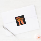 DE KEEN IS 14-jarige 14e verjaardag dochter Vierkante Sticker (Envelop)