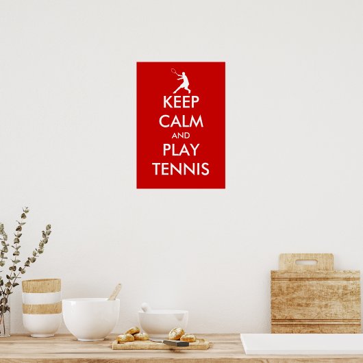 De Keep stil en tennis poster | GEPERSONALISEERD | (Keuken)