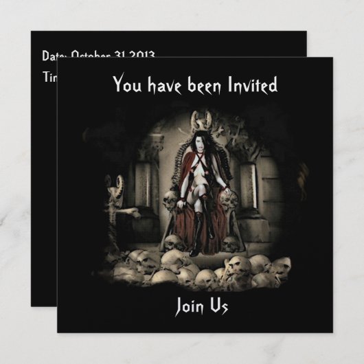 De "Keep Vampire Halloween"-uitnodiging 1 Kaart (Voorkant / Achterkant)