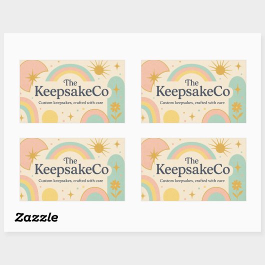 De Keepsake Co. Logo Rechthoekige Sticker (Vel)