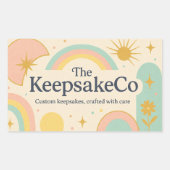 De Keepsake Co. Logo Rechthoekige Sticker (Voorkant)