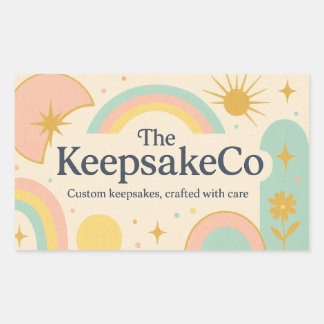De Keepsake Co. Logo Rechthoekige Sticker