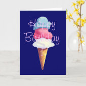 De KEGEL van het ROOMIJS door SHARON SHARPE Kaart (Gele Bloem)