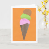 De Kegel van het roomijs Kaart (Gele Bloem)