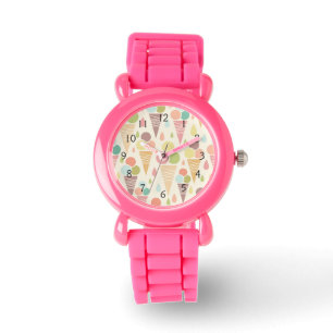 De kegelspatroon van het roomijs horloge