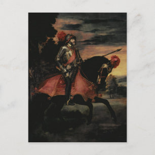 De keizer Charles V op Horseback Briefkaart