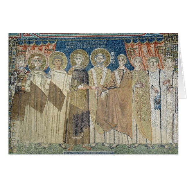 De keizer Constantine IV verleent fiscale immunite (Voorkant Horizontaal)