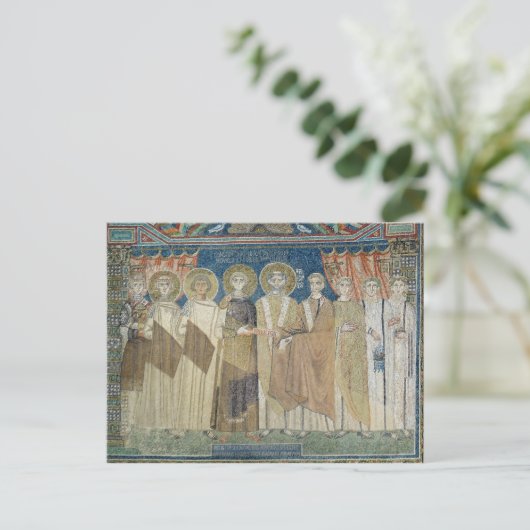 De keizer Constantine IV verleent fiscale immunite Briefkaart (Staand voorkant)