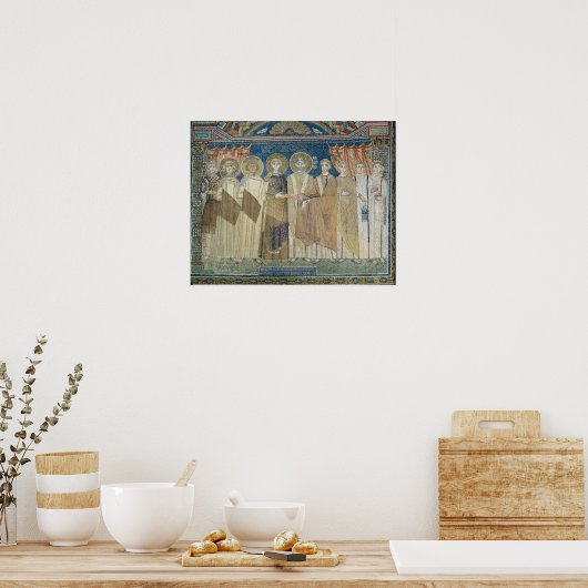 De keizer Constantine IV verleent fiscale immunite Poster (Keuken)