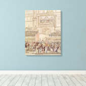 De keizer en de keizer die de homepage ontvangt canvas afdruk (Insitu (Houten vloer))