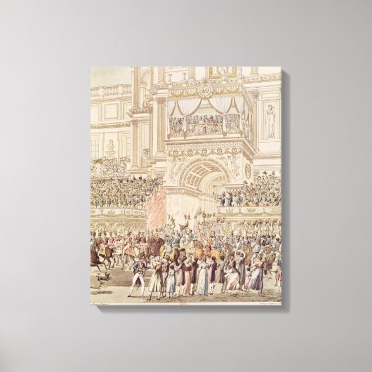 De keizer en de keizer die de homepage ontvangt canvas afdruk (Voorkant)