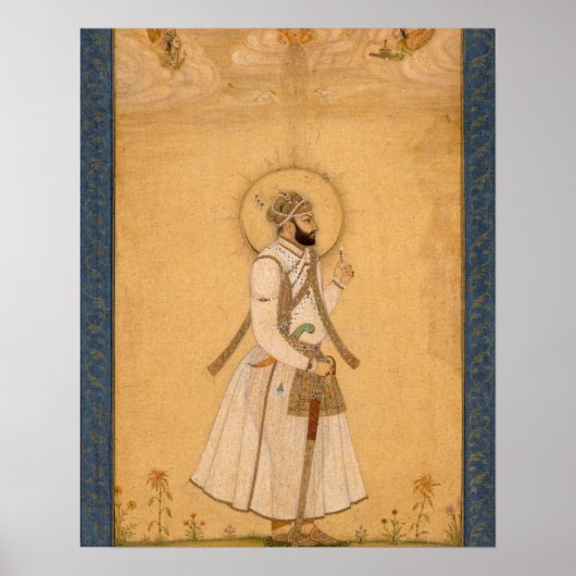 De keizer Farrukhsiyar (1683-1719) van de Larg Poster (Voorkant)