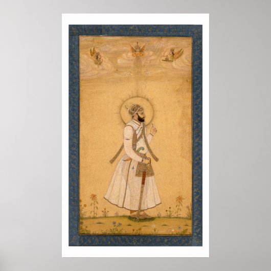 De keizer Farrukhsiyar (1683-1719) van de Larg Poster (Voorkant)