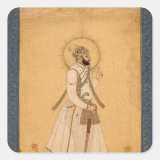 De keizer Farrukhsiyar (1683-1719) van de Larg Vierkante Sticker (Voorkant)