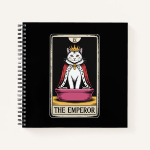 De Keizer Kat Tarotkaart Kat Bak Vuil Funny Ca Notitieboek